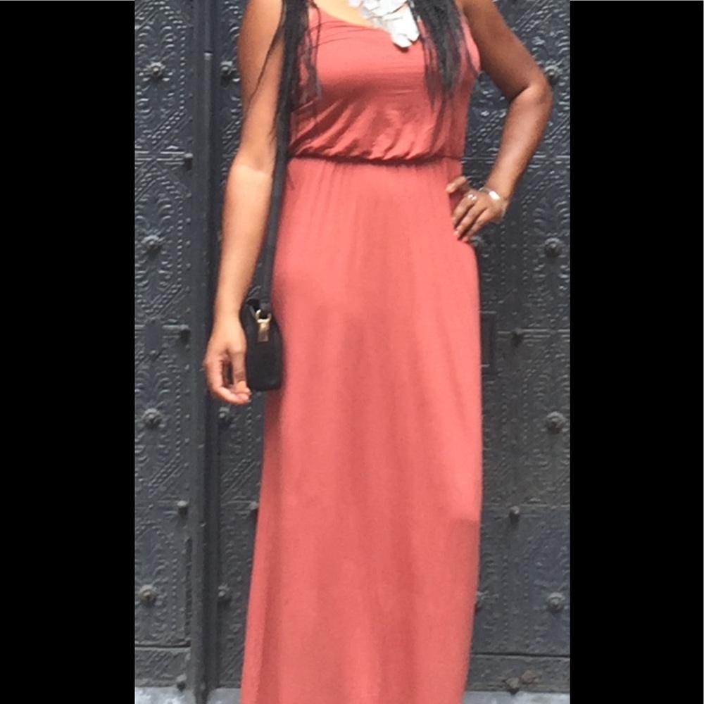 Lush Summer Maxi Orange Dress - Size Small
